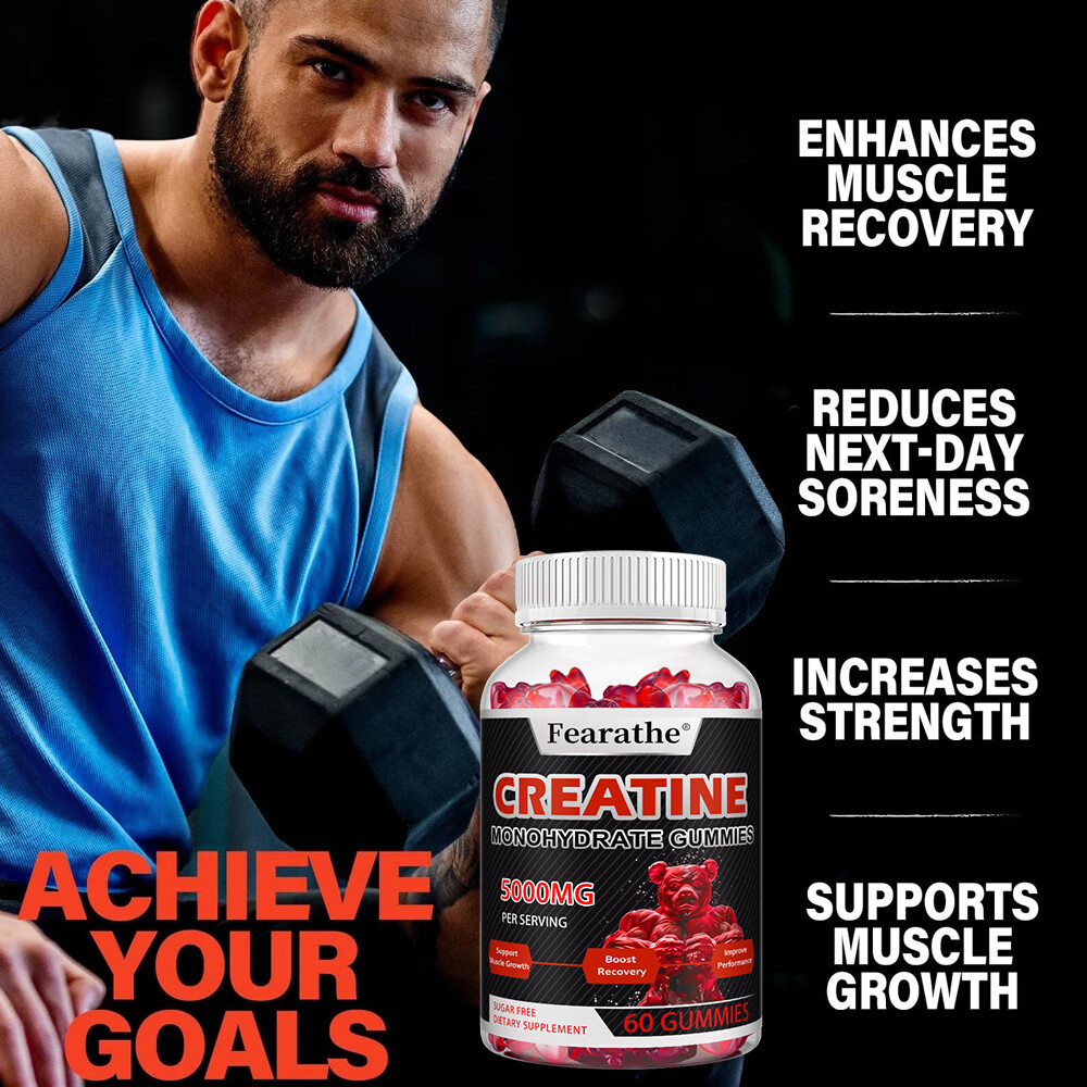 Creatine Monohydrate 5000 Mg Promotes Muscle Growth And Recovery 60Gummies