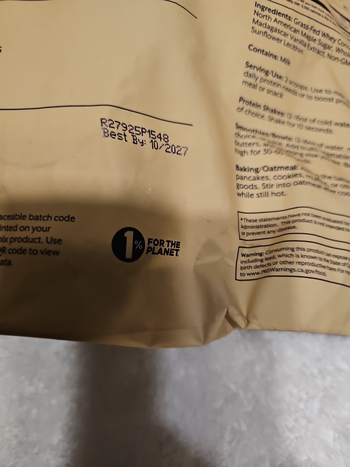 Promix Grass Fed Whey Protein Madagascar Vanilla 2.5lb Clean Protein