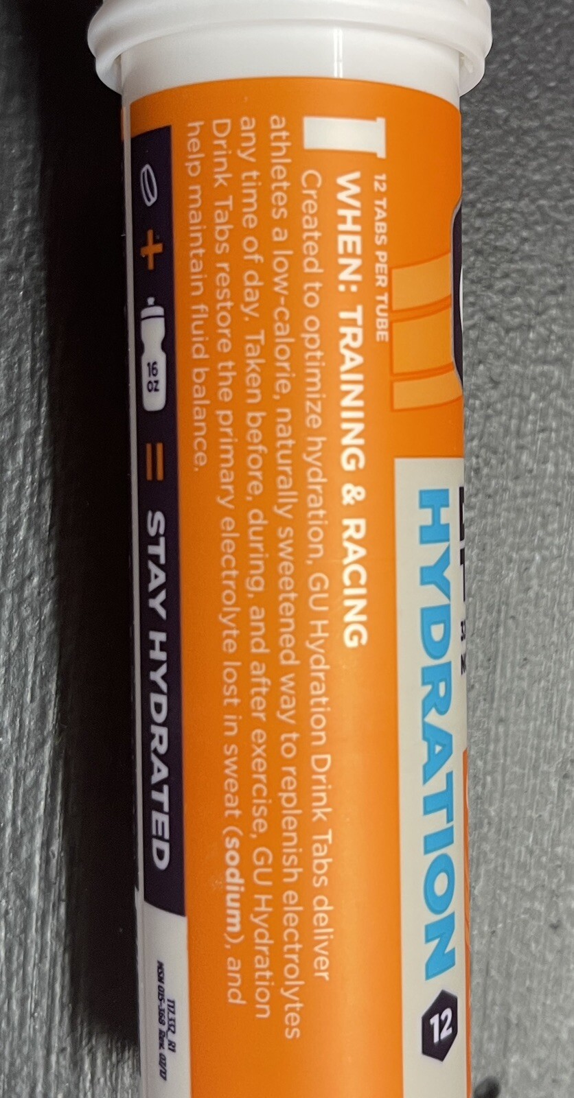 GU Electrolite Hydration Tablets. Sold as Single Tubes of 12 Tabs or multiple.