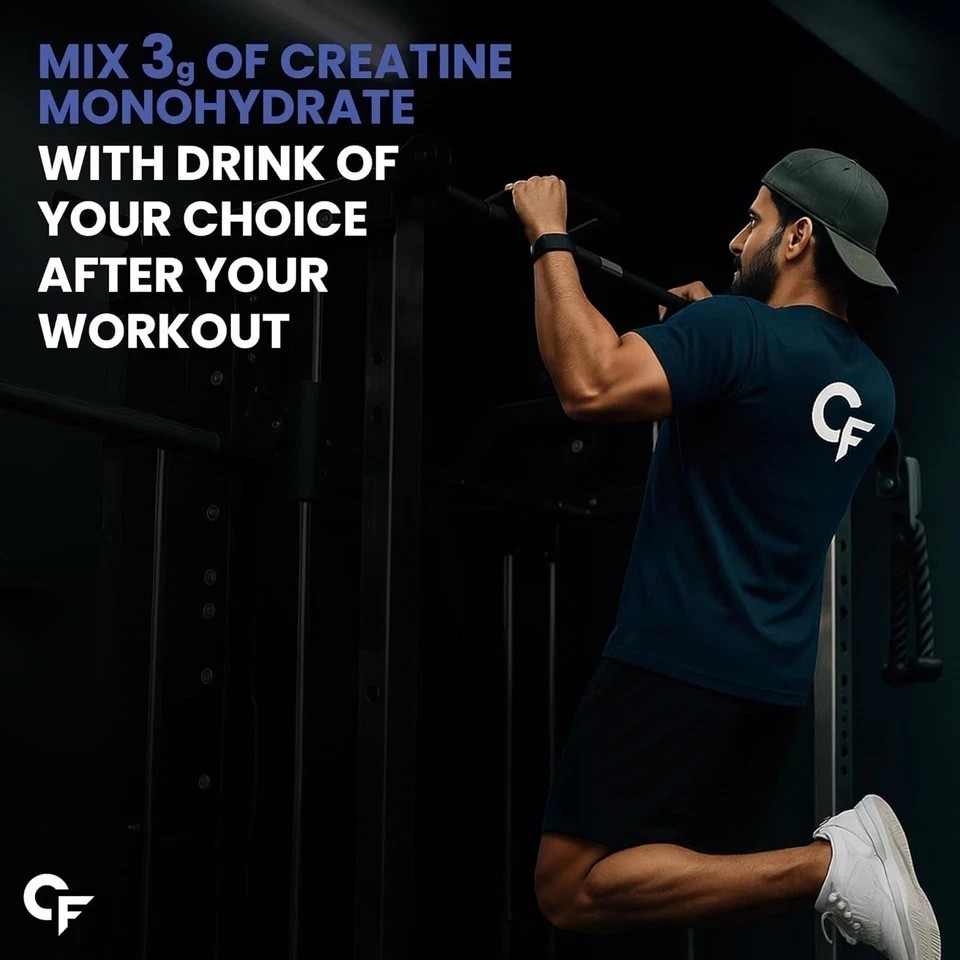 Creatine Mono Hydrate Powder | Micronized Monohydrate 250gm Unflavoured 80 Serv.
