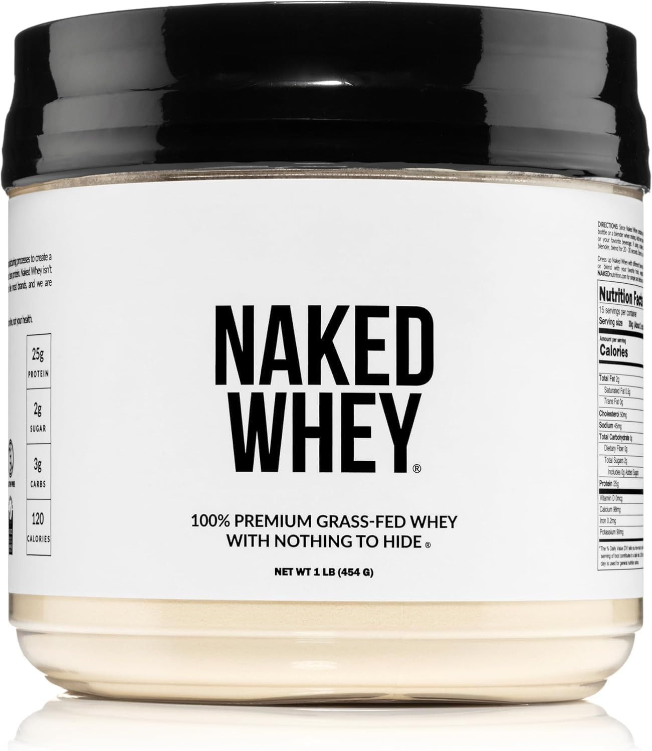 Whey 1Lb – Only 1 Ingredient, Grass Fed Whey Protein Powder, Undenatured, No …