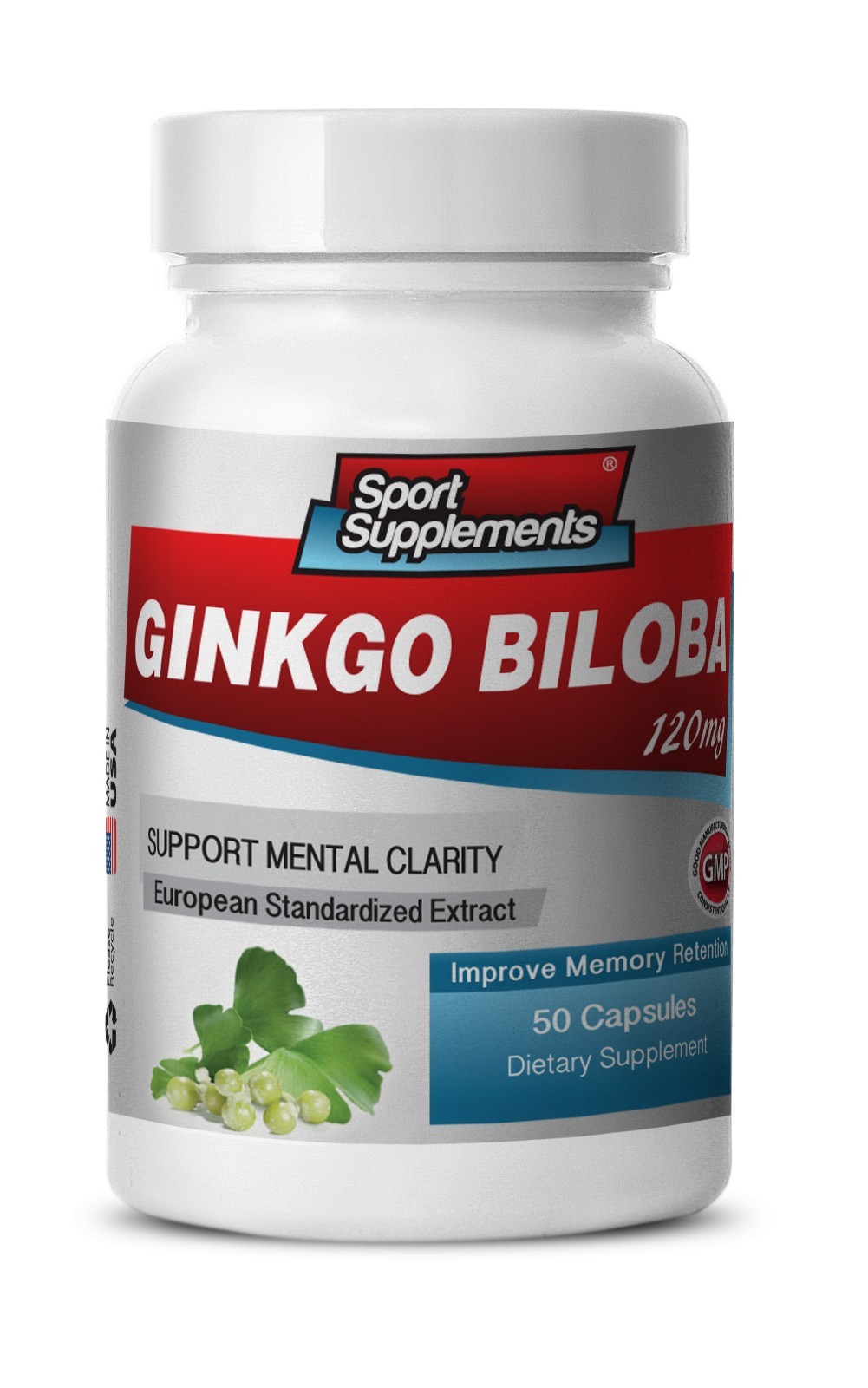Brain Support – Ginkgo Biloba Extract 120mg – 1B