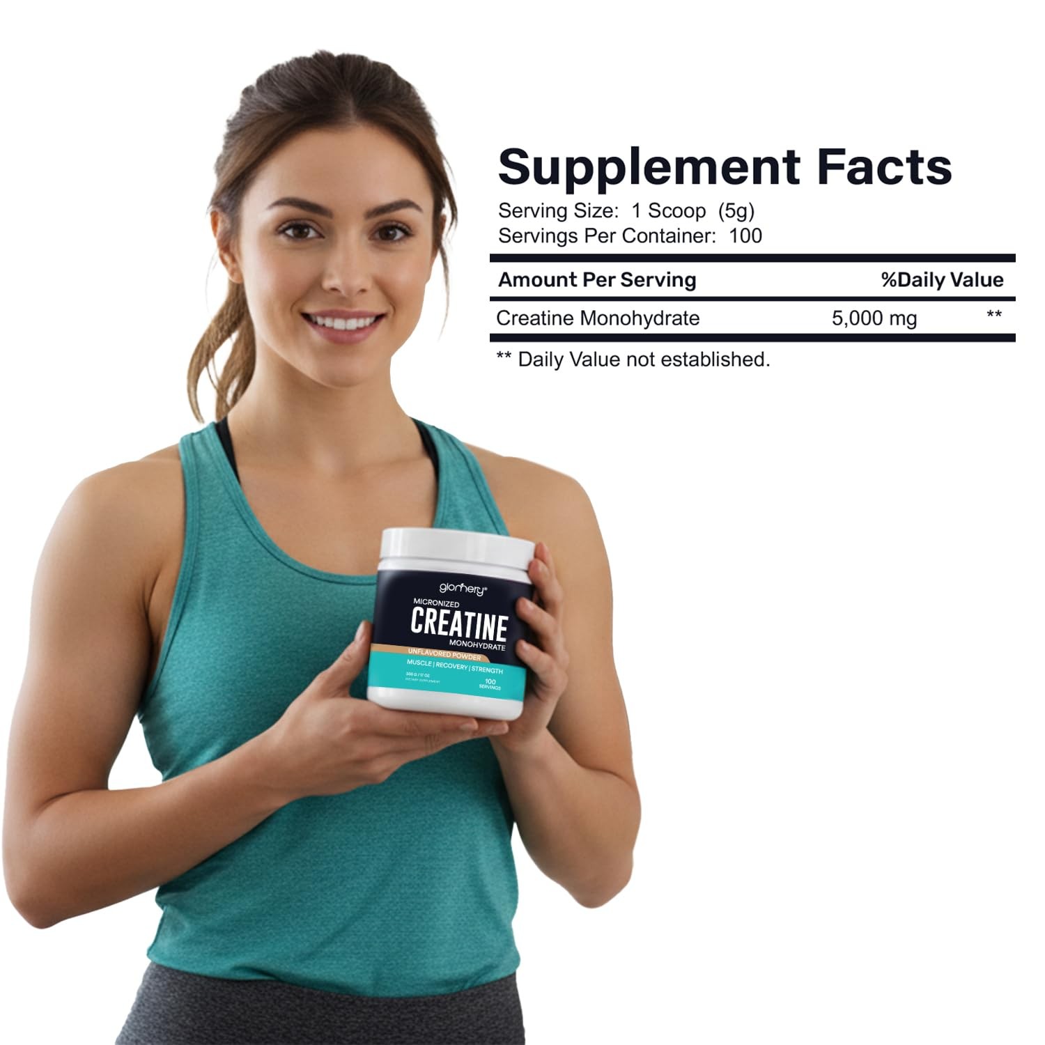 Creatine Monohydrate Powder Micronized, 100 Servings, Pure Creatine for Muscle S