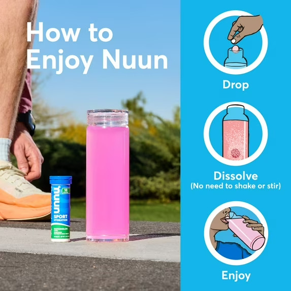 Nuun Sport + Caffeine Electrolytes Hydration Drink Mix Tablets, Mango Orange,10c