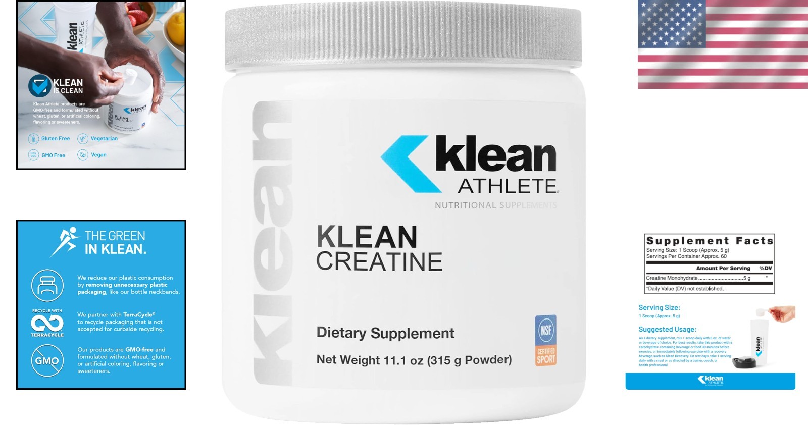 NSF Certified Klean Creatine Powder – Quick Recovery Support