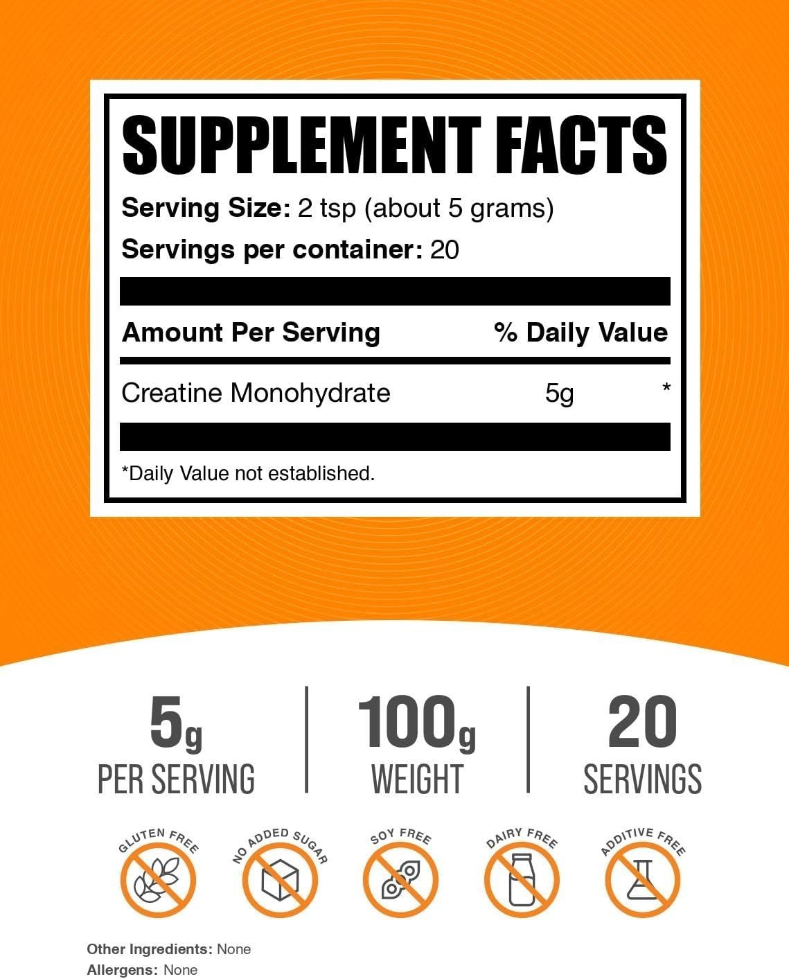 Pure Micronized Creatine Monohydrate Powder – 5g Unflavored Supplement