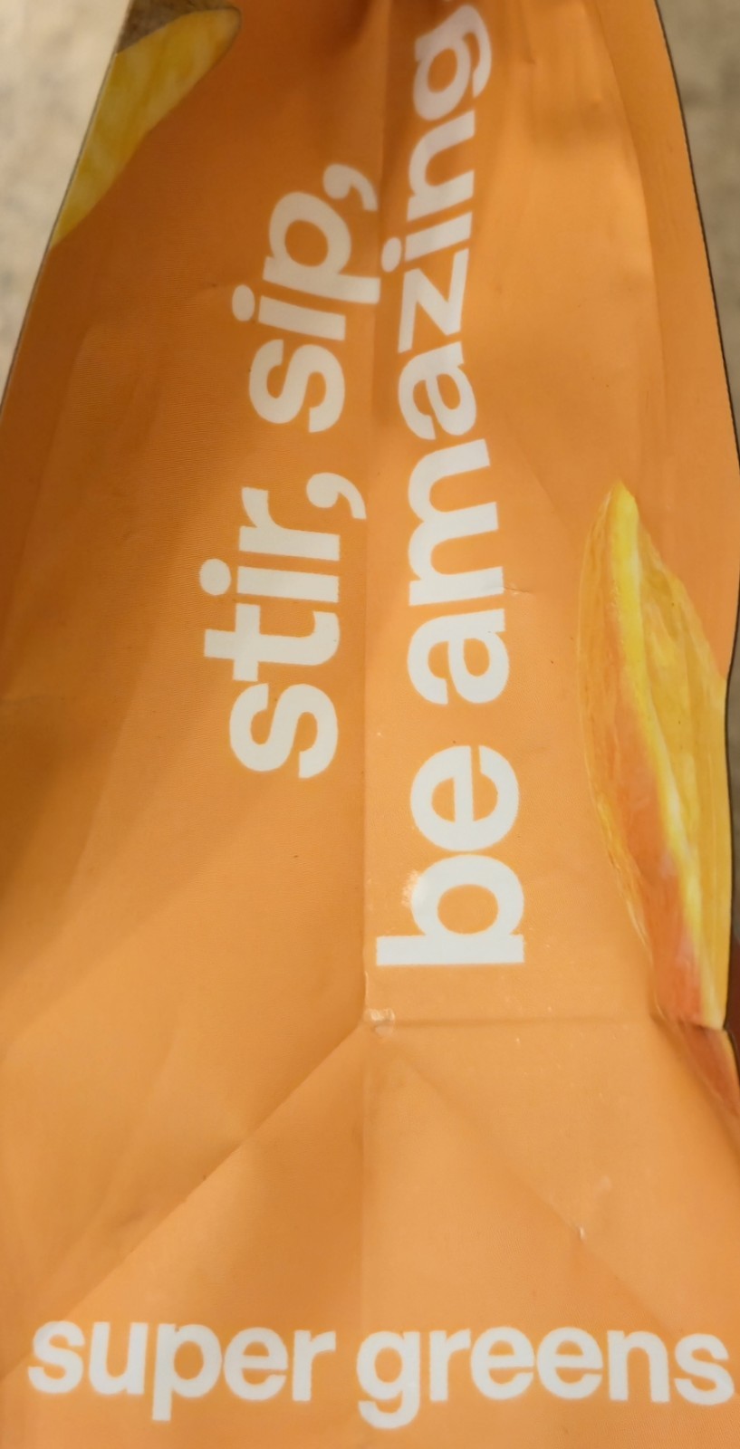 BE Amazing SUPER GREENS 11 oz (25 Serv) Natural Orange Peach Mango BESTBY 10/26