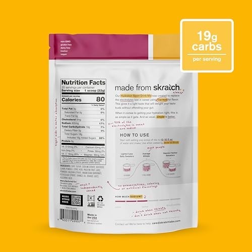 Electrolyte Sports Drink Mix – Real Fruit Hydration Powder, Passion Fruit Orange