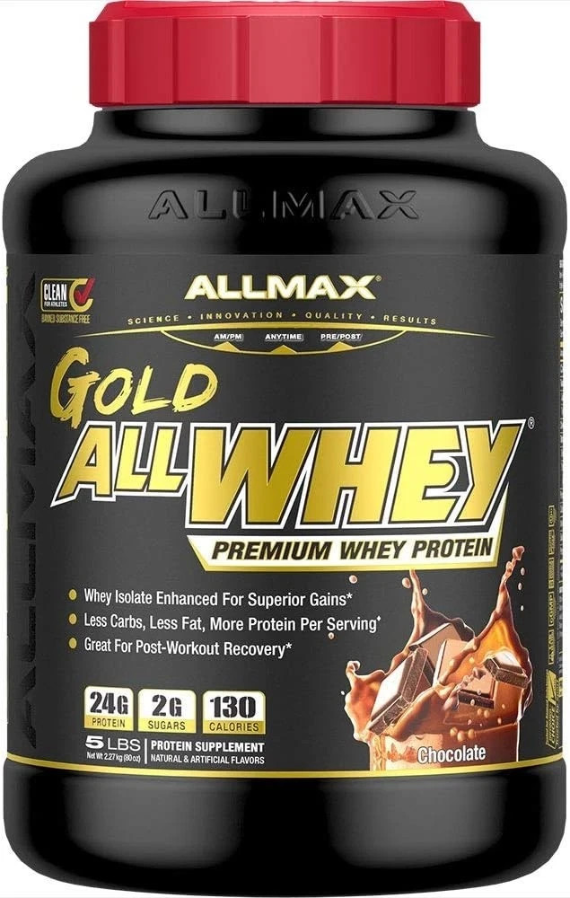 Allmax Nutrition – GOLD ALLWHEY Premium Whey Protein – Chocolate – 5 lbs/2.27 kg