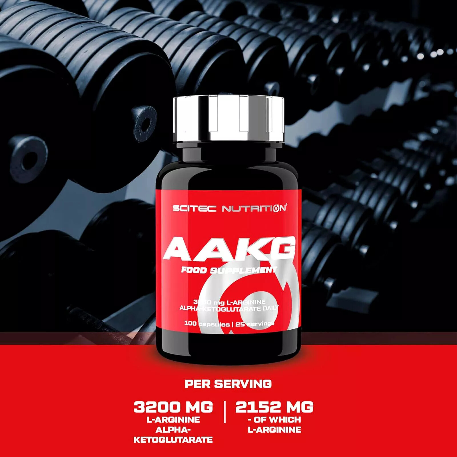 AAKG 100/200 Caps – L-Arginine Nitric Oxide NO Booster Muscles Pump Growth Pills