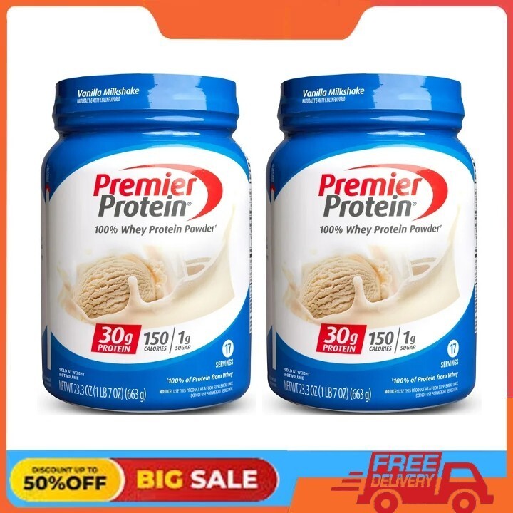 Premier Protein 100% Whey Protein Powder, Vanilla Milkshake, 30g Protein