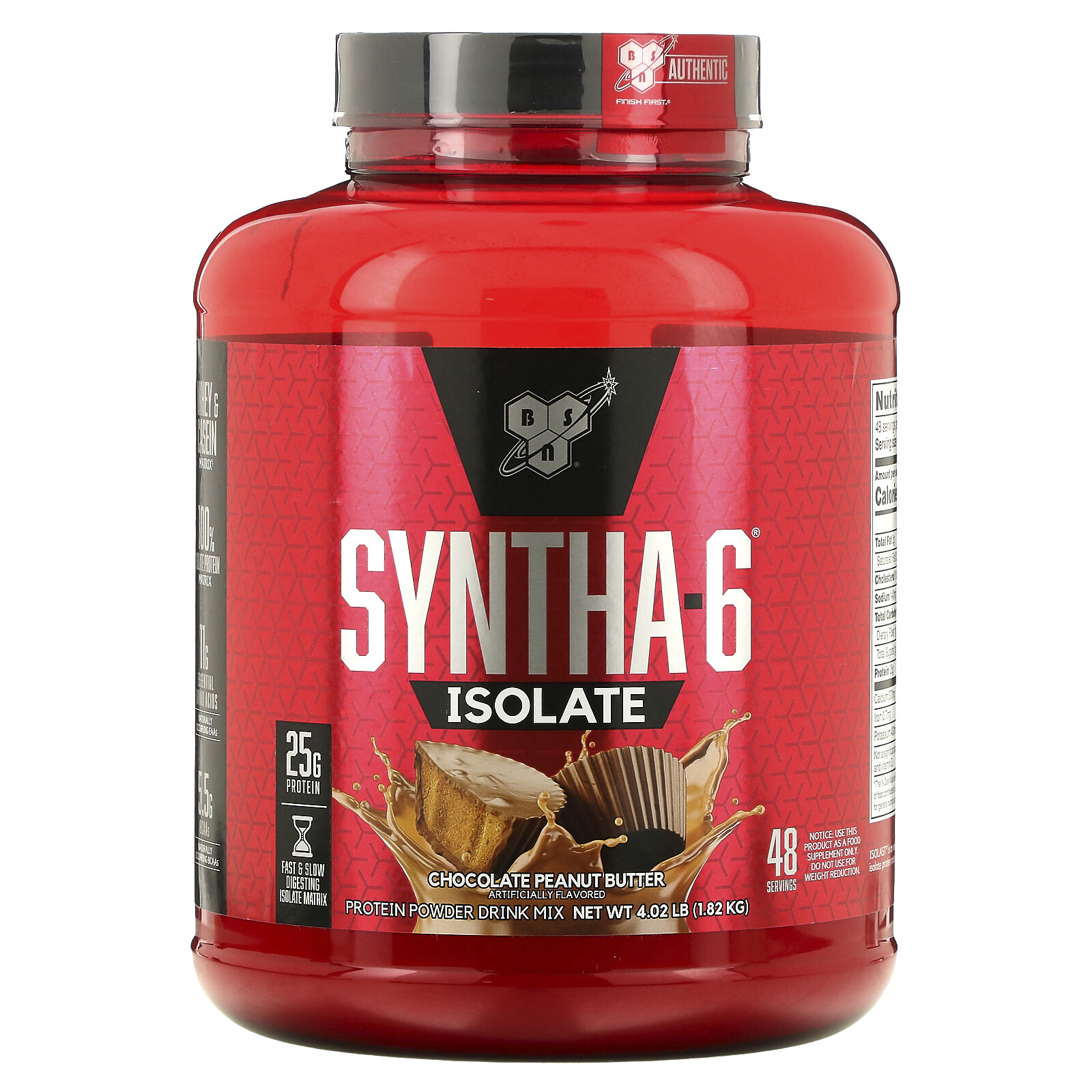 Syntha-6 Isolate, Protein Powder Drink Mix, Chocolate Peanut Butter, 4.02 lb
