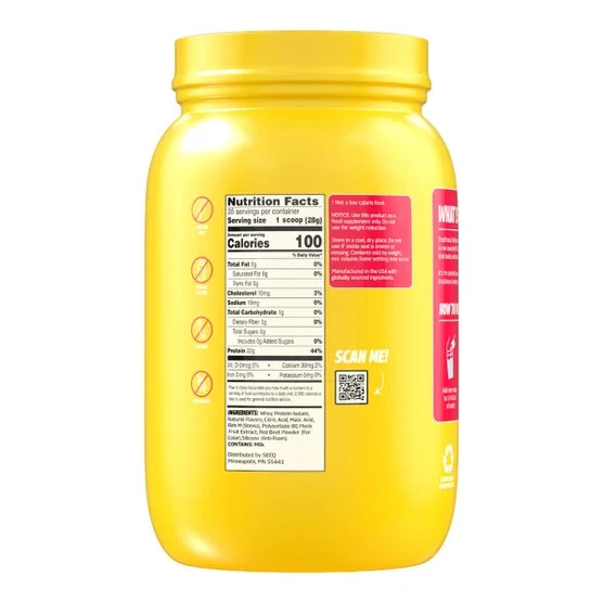 SEEQ CLEAR WHEY PROTEIN POWDER ISOLATE SUPPLEMENTS 22G FRUIT FLAVOR DRINK 2+ LBS
