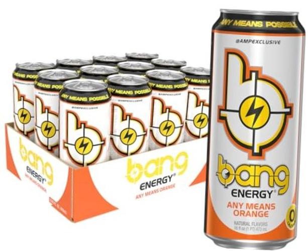 Energy Any Means Sugar-Free Energy Drink, 16-Ounce | Pack of 12 Orange