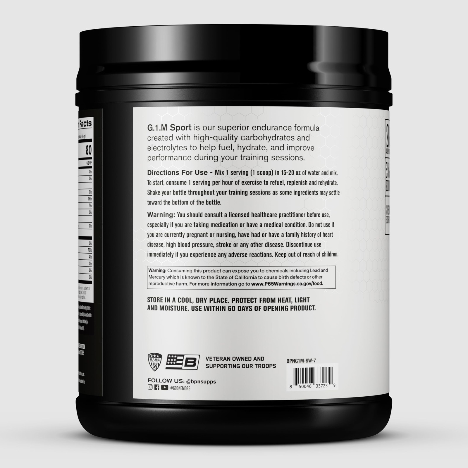 Bare Performance Nutrition Bpn G.1.M Go One More Sport Endurance Training Fuel
