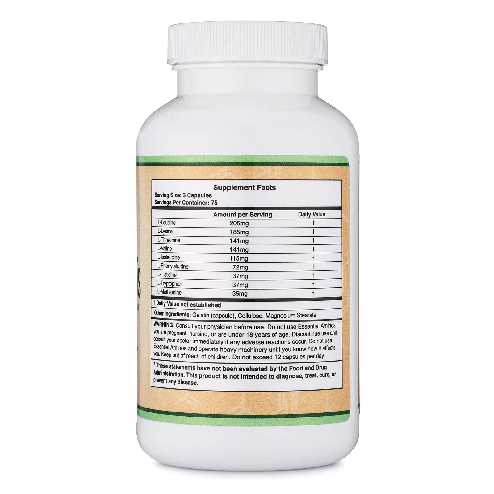 Essential Amino Acids – 1 Gram Per Serving Powder Blend of All 9 Essential