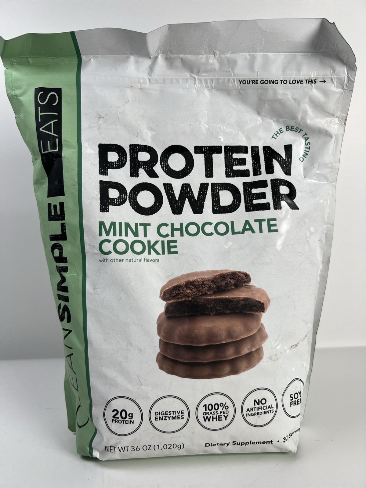 Exp. 9/2027 Clean Simple Eats Whey Protein Powder Protein 30 Srvs Mint Chocolate