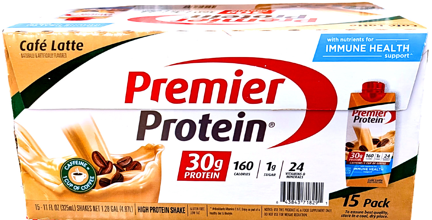 Premier Protein 30g High Protein Shake Cafe Latte 15 x 11 Fl Oz EXP 06/2026