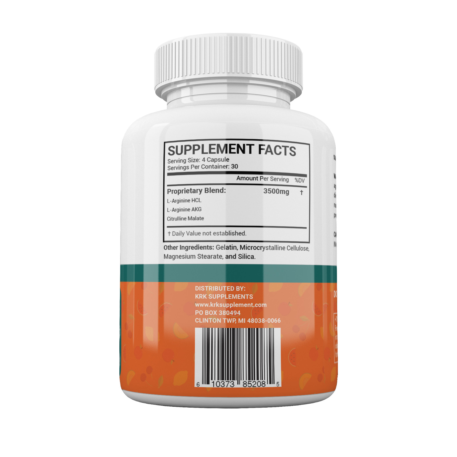 1 pc Nitric Oxide Complex 3500mg L-Arginine AAKG Muscle Pump Growth Pills