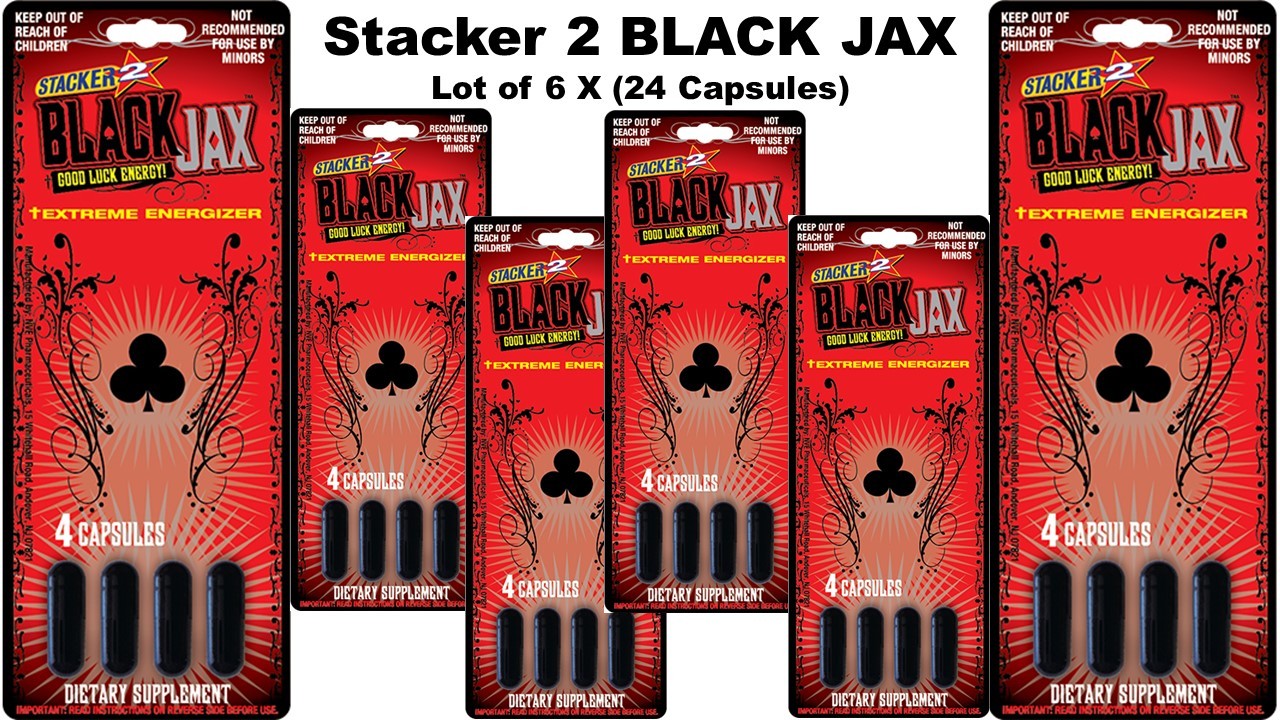 Black Jax Extreme Energizer 4 /Card (Lot of 6 x Cards) = 24 Capsules