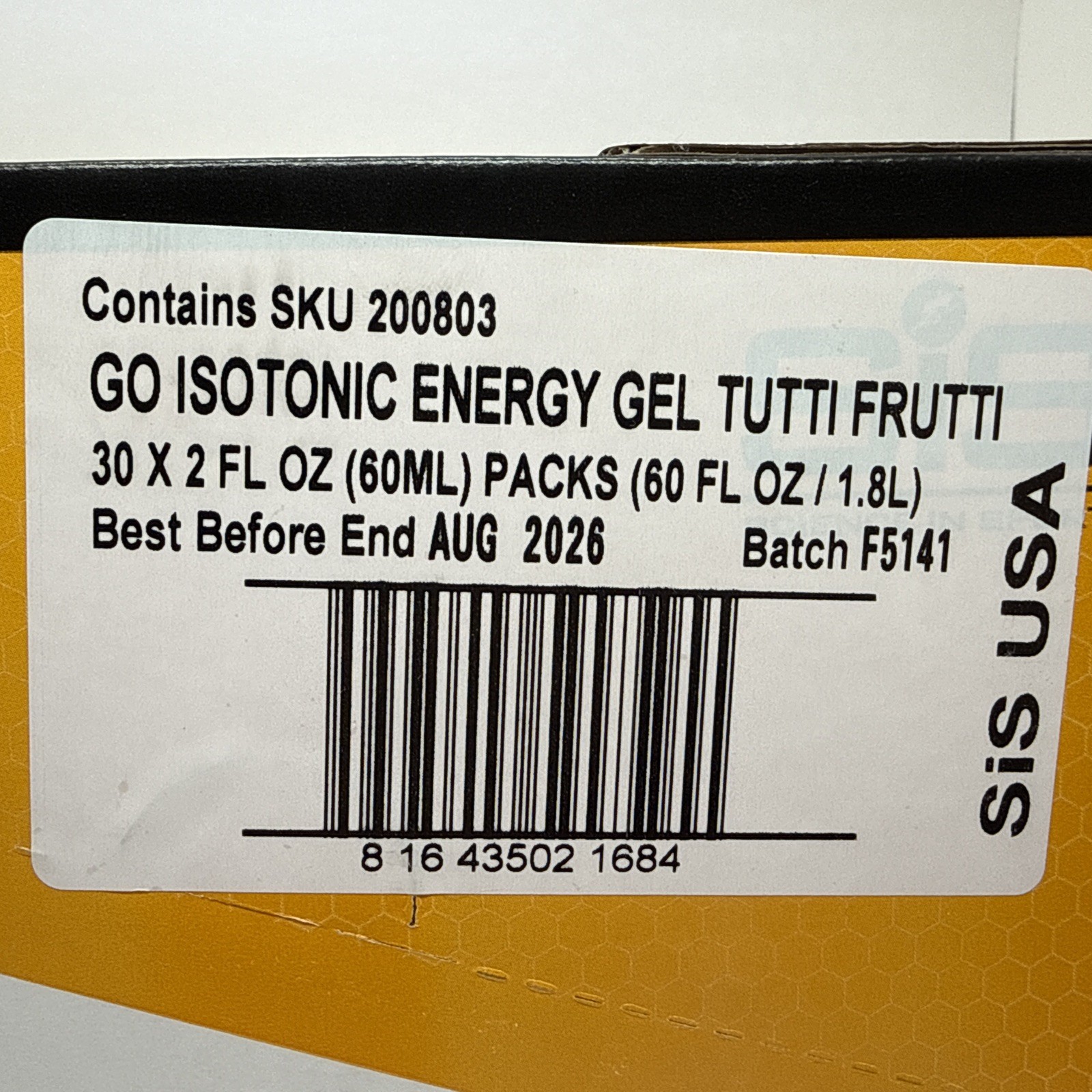 30 Pack Science in Sport Energy Gel SIS Go Isotonic Energy TUTTI FRUTTI BB 08/26