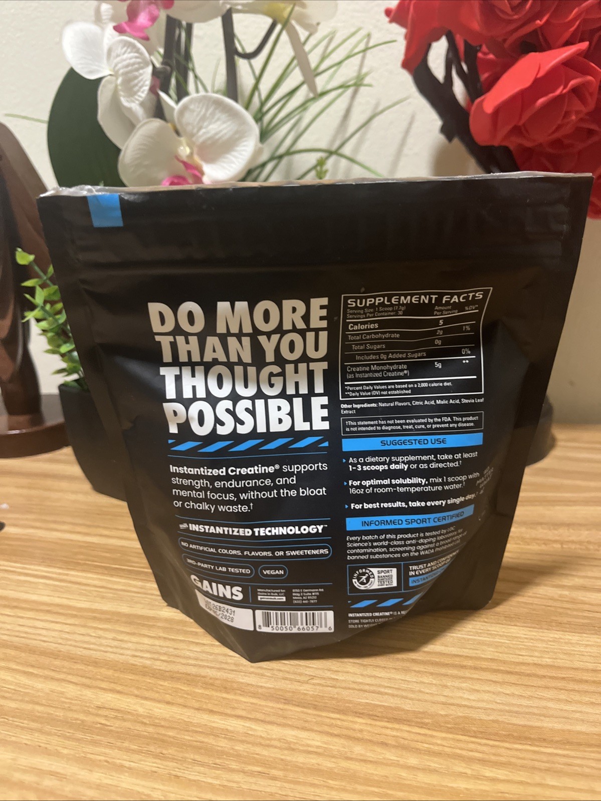 Gains in Bulk Instantized Creatine Blue Raspberry