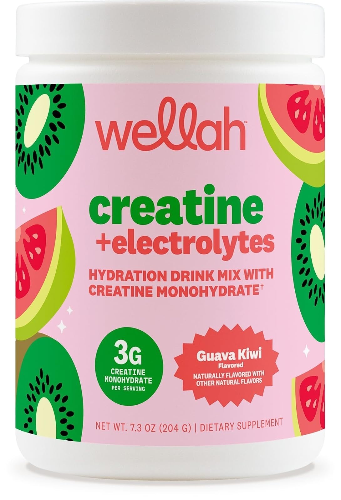Wellah Creatine + Electrolytes Powder Strawberry Lemonade 30 Servings