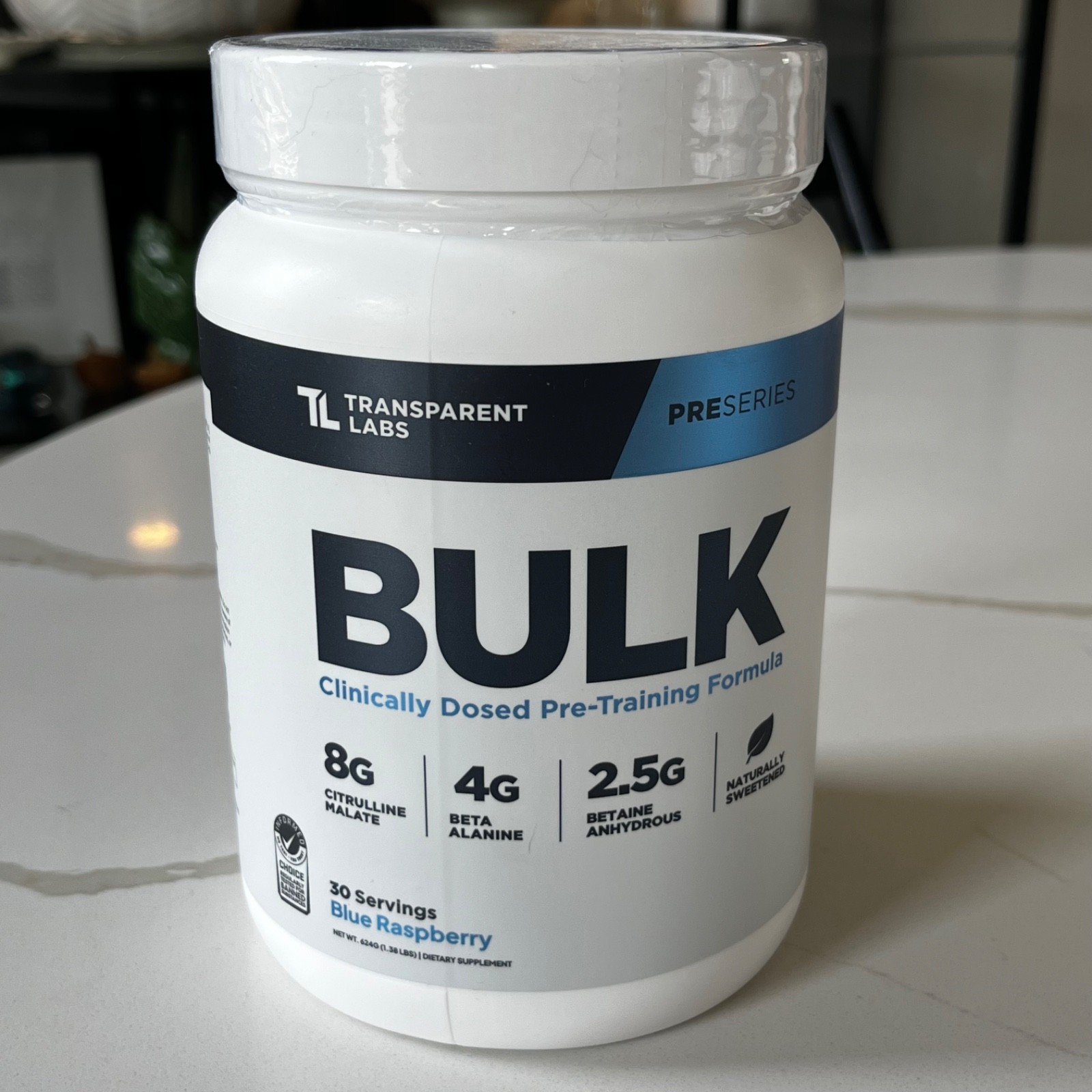 Transparent Labs Bulk Pre Workout Powder – 30 Servings (Pack of 1) exp 3/28