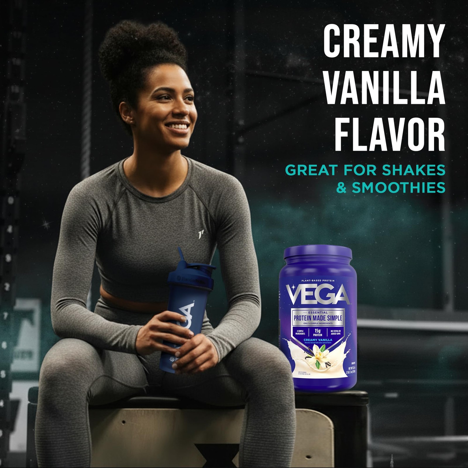 Vega Protein Made Simple Plant-Based Vanilla 2.2 Pound (Pack of 1),