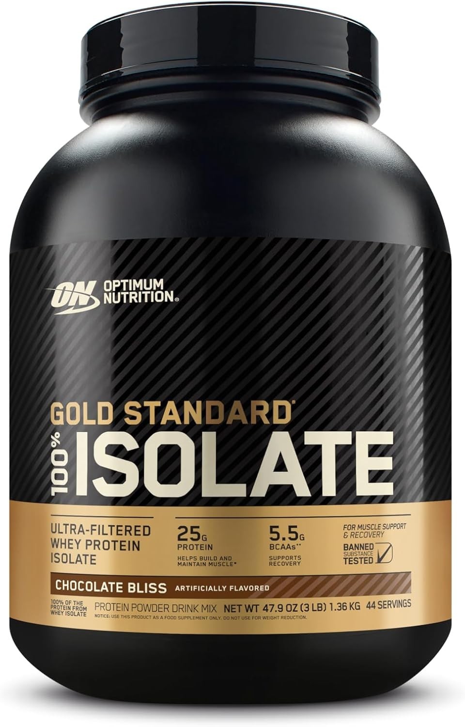 Nutrition Gold Standard 100% Isolate, Protein Powder, Chocolate Bliss, 3lbs