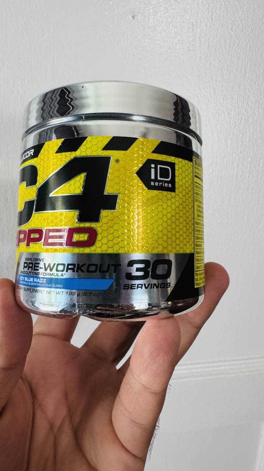 Cellucor C4 Ripped Pre-Workout – ID Series Icy Blue Razz 30 Servings