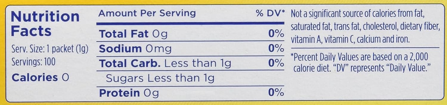 Splenda No-Calorie Sweetener Packets, 100 Count (Pack 100 of 12)