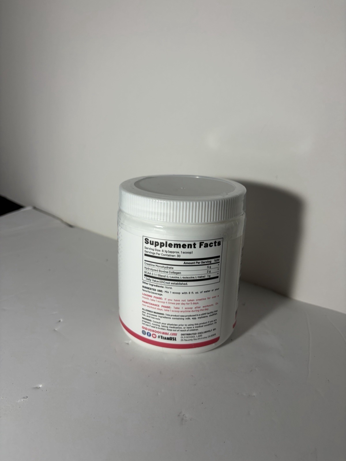 Old School Labs Creatine Monohydrate Powder for Women No Sugar Added 8.57oz