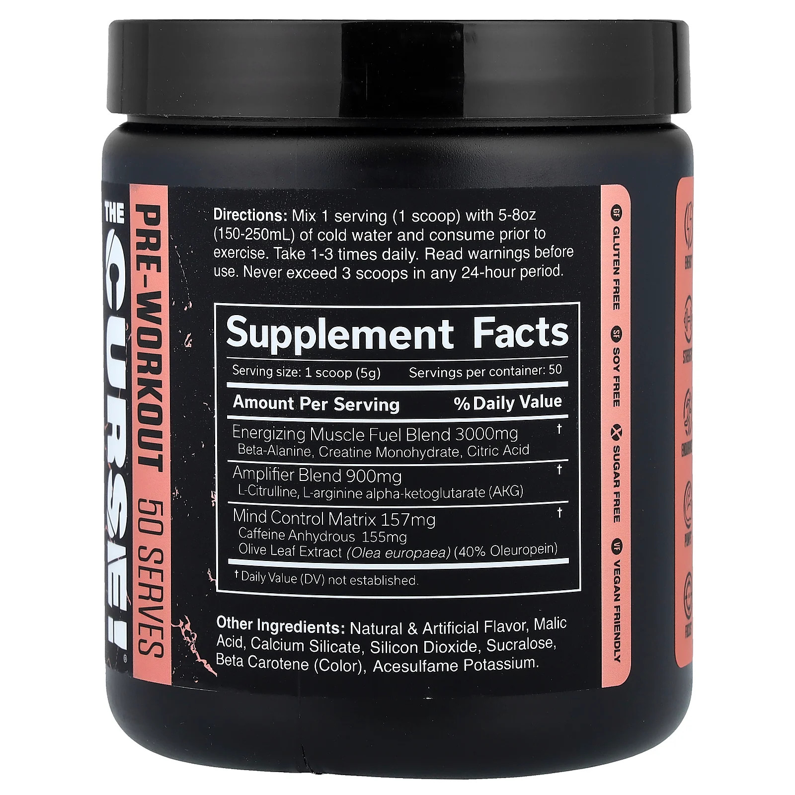 The Curse, Pre-Workout, Peach Rings, 8.8 oz (250 g)