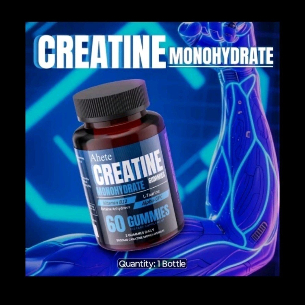 Creatine Monohydrate GUMMIES Blueberry 🫐 Flavor 2 Pack 2 Month Supply