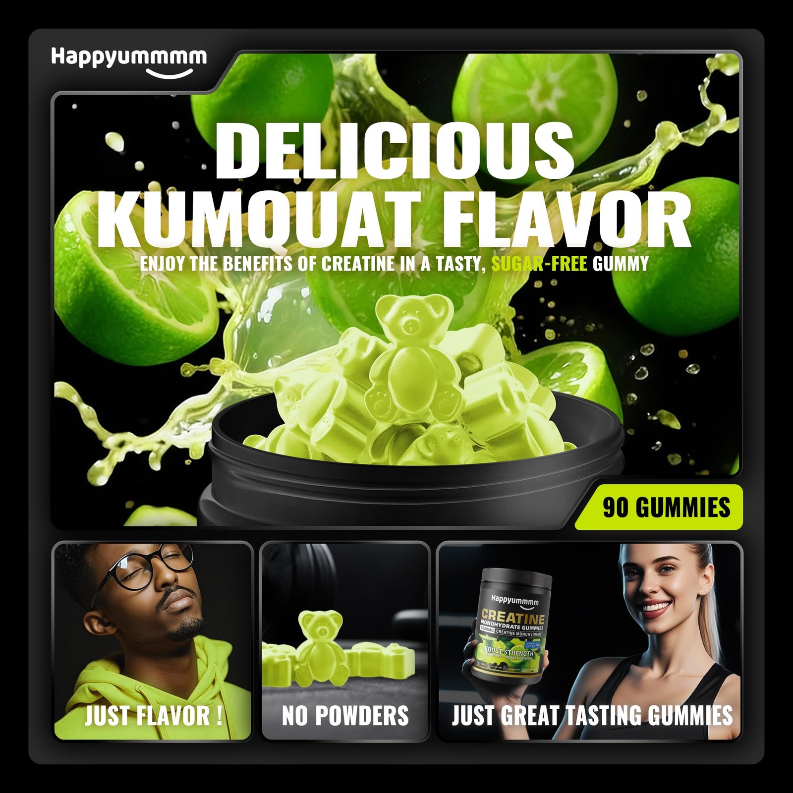 Creatine Monohydrate Gummies, NSF Certified, 5g Dose for Men & Women to Suppo…