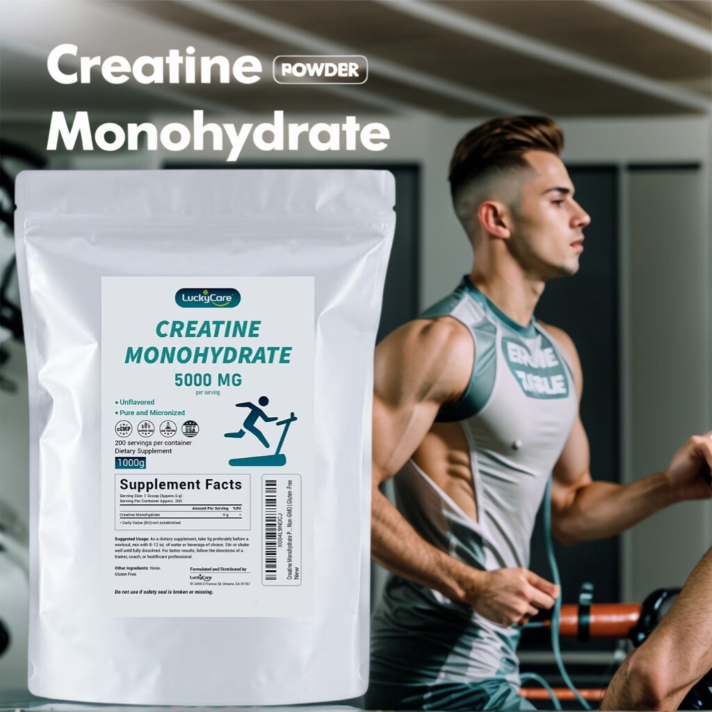300/500g Non-GMO Micronized Creatine Monohydrate Powder Unflavored VeganFriendly