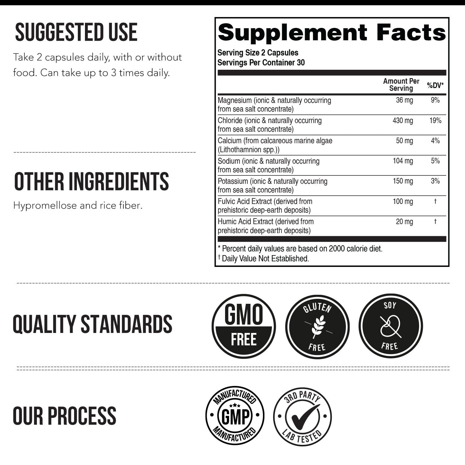 Ionic Lytes™ Electrolyte Mineral Complex with Ionic Sea Salt, Fulvic & Humic Aci