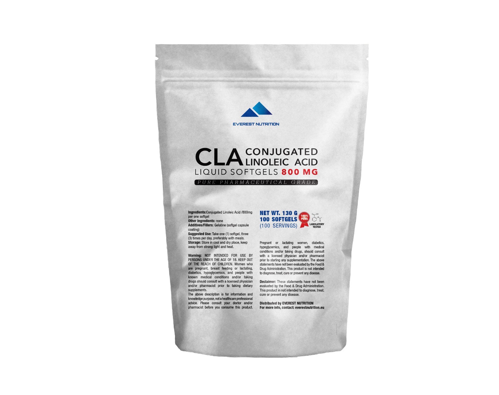 CLA 800MG SOFTGEL PURE PHARMACEUTICAL QUALITY FAT BURNER ANTI CELLULITE