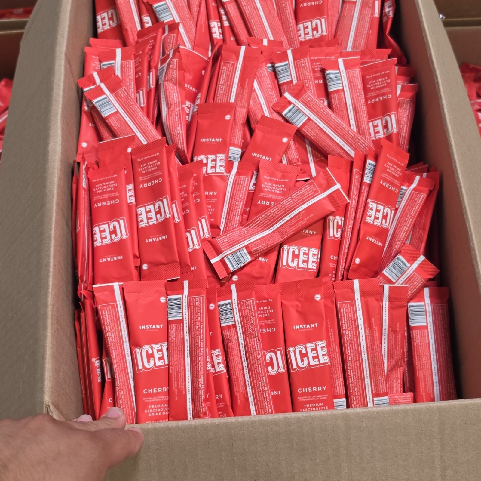 ICEE Instant Hydration Electrolyte Lot 1500 Sticks Powder Cherry Flavor