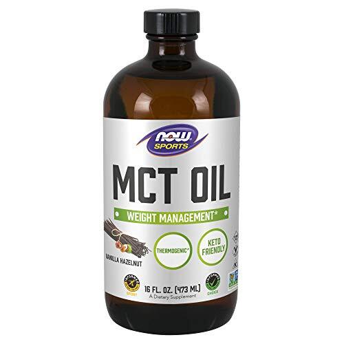 NOW Sports Nutrition MCT Oil Vanilla Hazelnut 16-Ounce