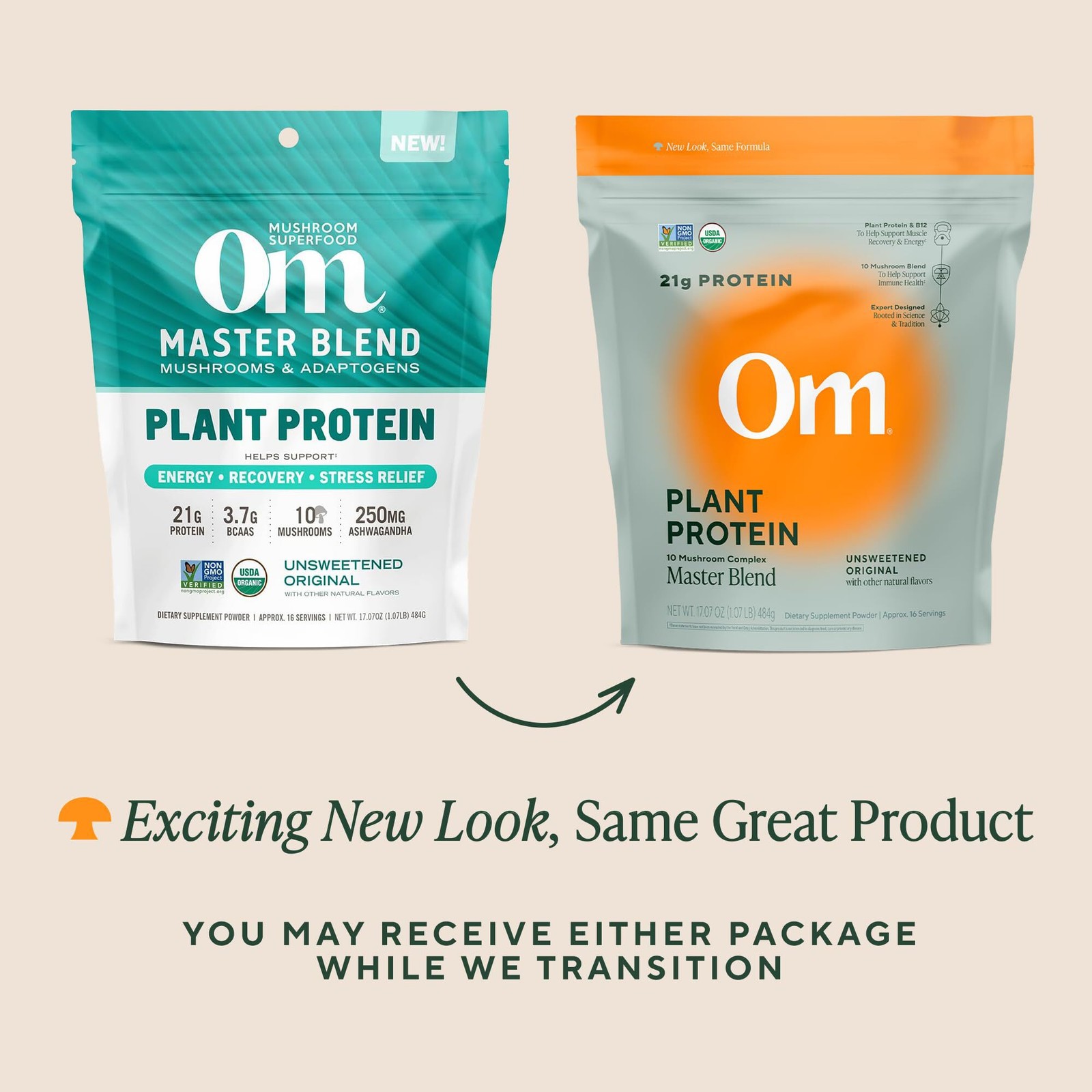 OM Master Blend Mushroom Powder – Organic Mushroom Supplement with 10 Mushrooms