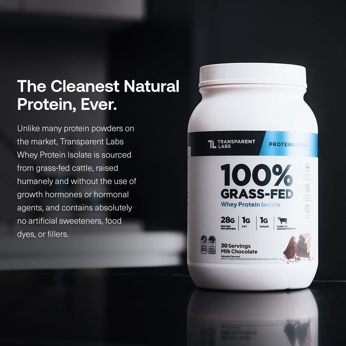 Transparent Labs Grass-Fed Whey Protein Isolate – Naturally Flavored, Gluten …