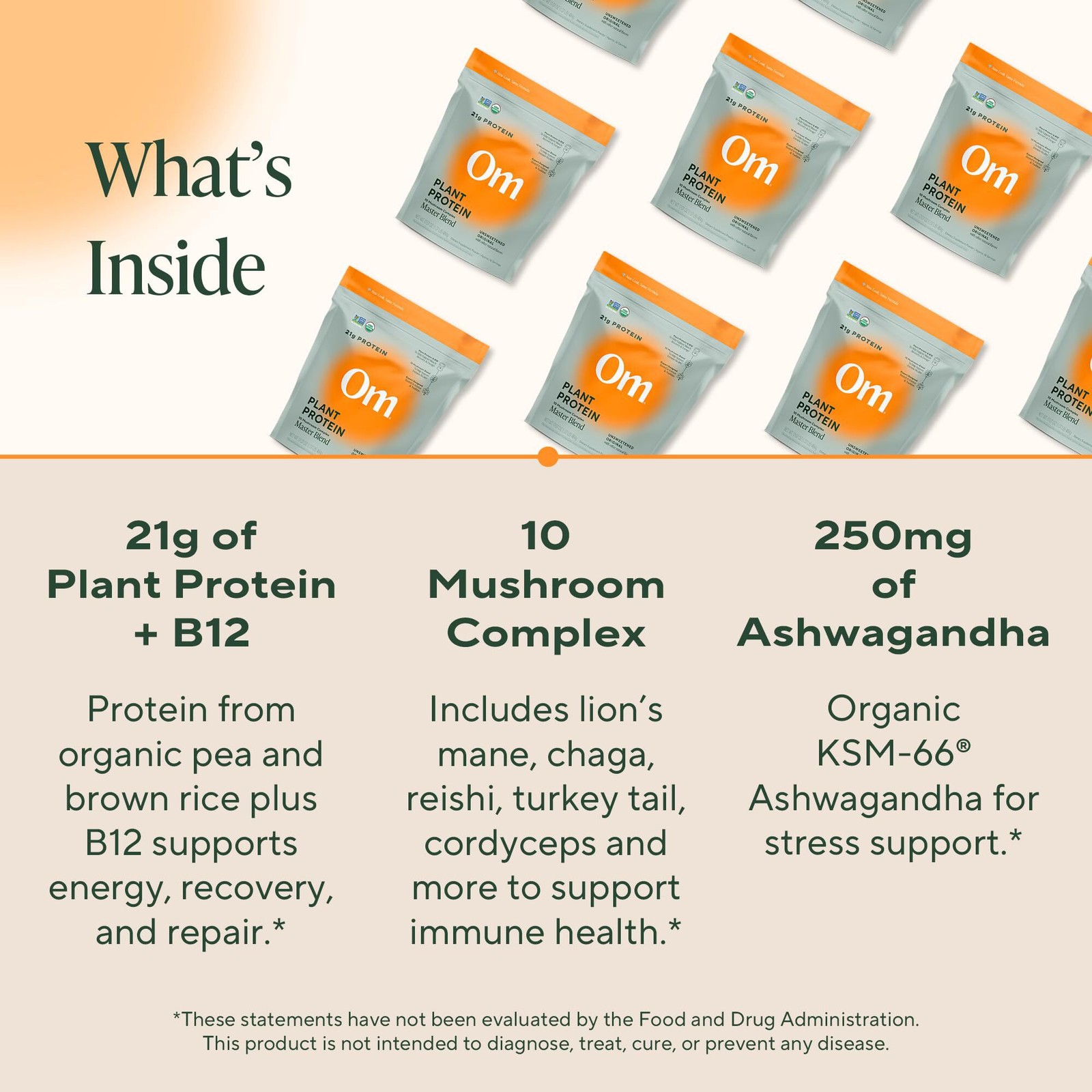OM Master Blend Mushroom Powder – Organic Mushroom Supplement with 10 Mushrooms