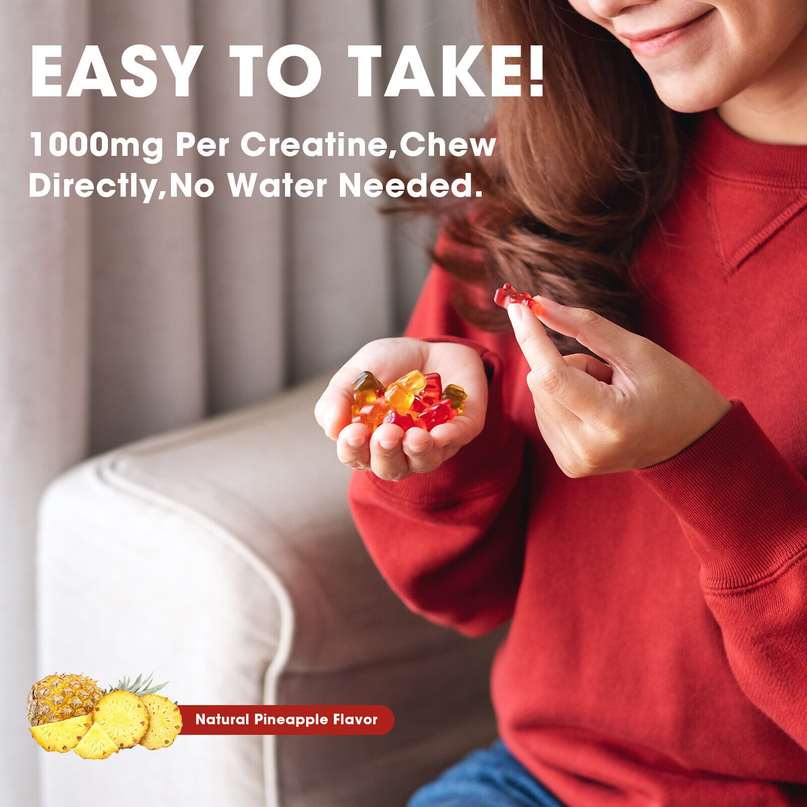 Creatine Monohydrate Gummies For Men & Women Muscle Power & Endurance Boosts
