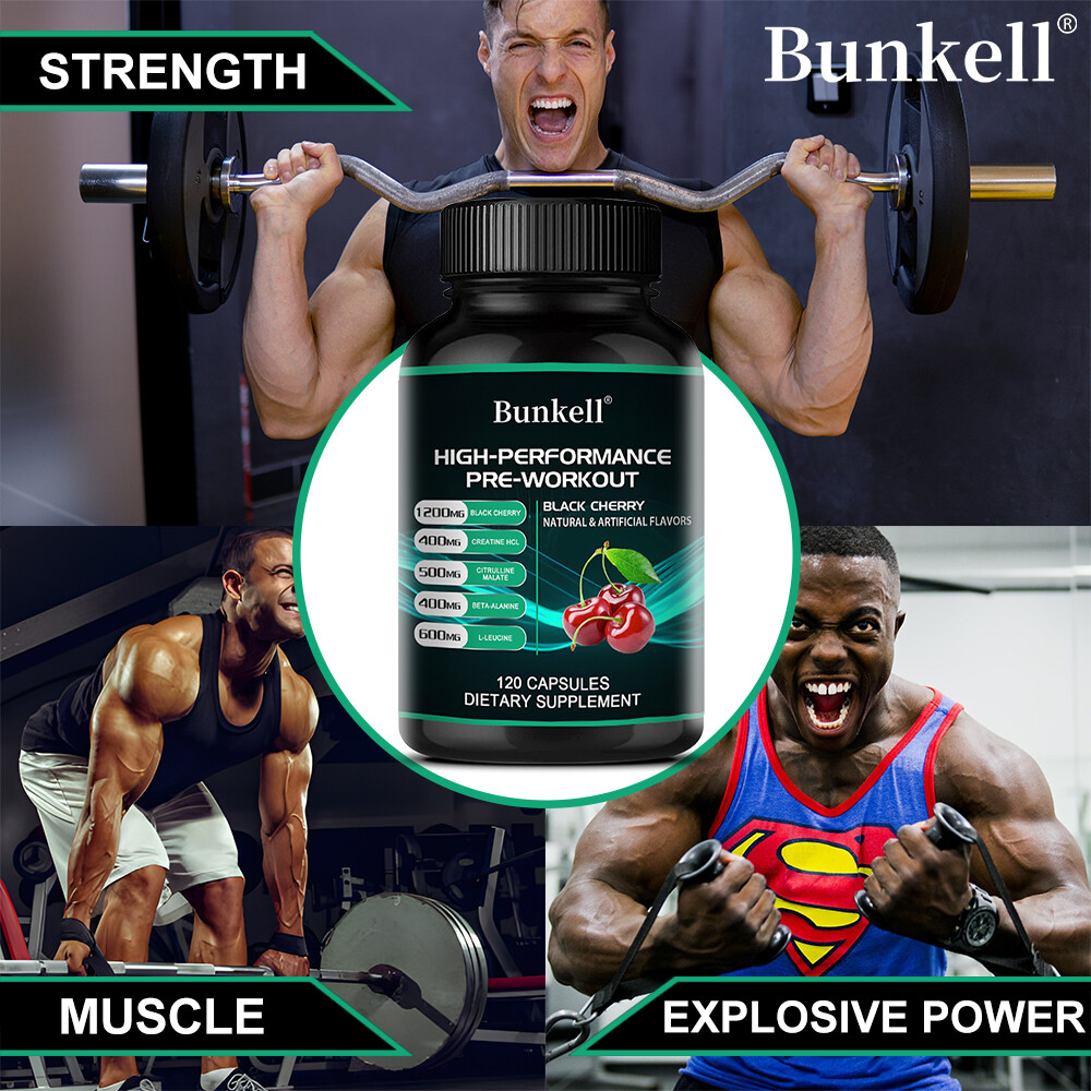 HIGH-PERFORMANCE PRE-WORKOUT BLACK CHERRY extract Capsules-muscle energy build