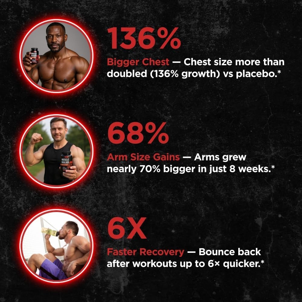 UNALTERED Muscle Builder for Men, Growth, Size, Strength – 150 Capsules