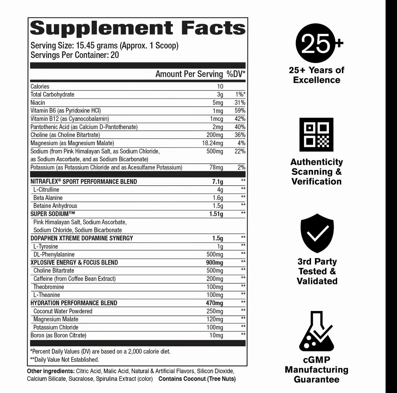 GAT Sport Nitraflex Sport Pre-Workout Powder Fruit Punch 20 Servings 10.74oz