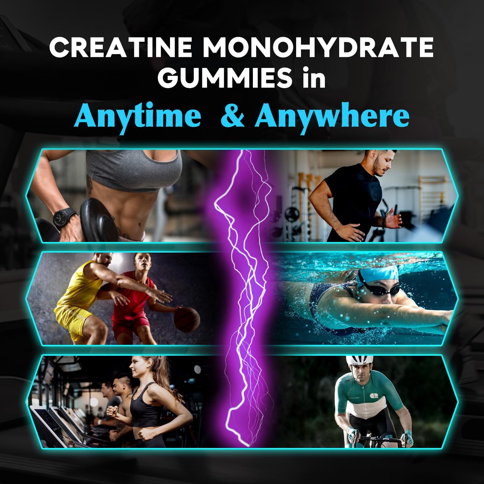 Creatine Monohydrate Gummies for Men, Creatine Monohydrate Chewables 5g Per S…