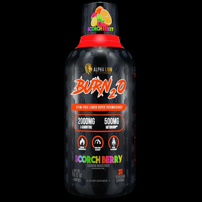 Alpha Lion BURN20 Burn 20 Stim-Free Liquid Thermogenic Fat Burner 3 Flavors 30sv